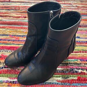 Grigiarancio Ankle Leather Boots Shoes Designer Made In Italy Black Women 7.5